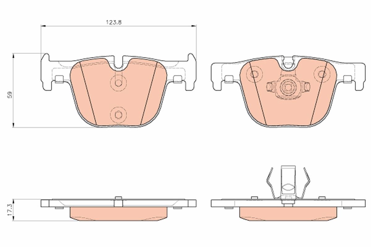 TRW GDB1937 Disc Brake Pads Set for BMW 3 Series F30