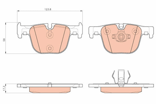 TRW GDB1937 Disc Brake Pads Set for BMW 3 Series F30