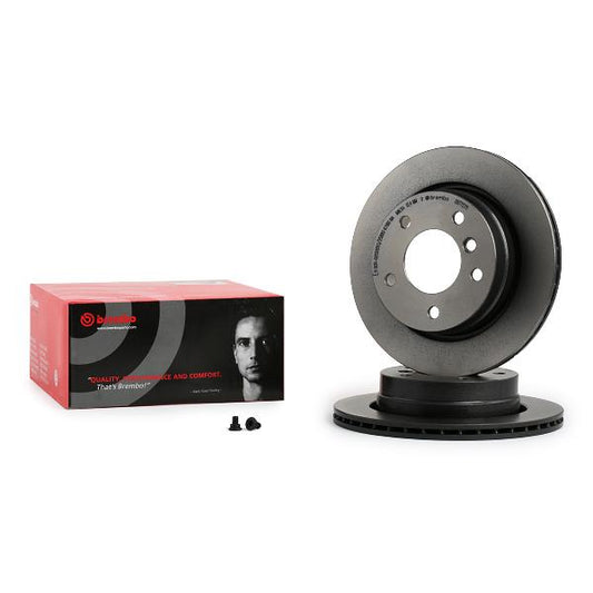 Brembo 09.7727.11 Coated Disc Line High-Carbon Vented Brake Disc/Brake Rotor for BMW 3 Series, 276mm x 19mm, 5-Stud 5-Hole, OE Spec Replacement, Anti-Corrosion Finish, Includes Fixing Bolts/Screws