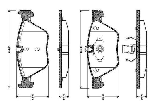 Bosch 0 986 TB2 466 (0986TB2466) Brake Pad Set | Disc Pads OE Quality Axle Kit with Fitting Hardware | Fits BMW 3 Series E90/E91/E92/E93, 5 Series E60/E61 F10/F11, X1 E84, Z4 E89 | Wear Sensor Not Included