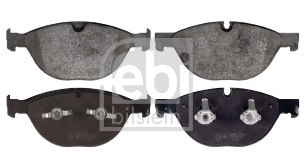 Febi Bilstein 116092 Front Brake Pads Disc Pad Set - Fits BMW 5/6/7 Series E60 E61 E63 E64 E65 E66, M5 M6 - Jaguar F-Type X152, XF X250, XJ X351, XK X150 - Front Axle OE Spec Replacement Brake Linings/Caliper Pad Kit