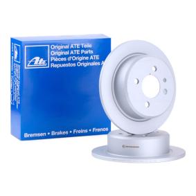 ATE 24.0110-0150.1 (24011001501) Coated Solid Brake Disc 258x10mm 4-Stud for BMW 3 Series – Non-Vented OE/OEM Replacement Rotor, Anti-Corrosion Direct Fit 4-Lug