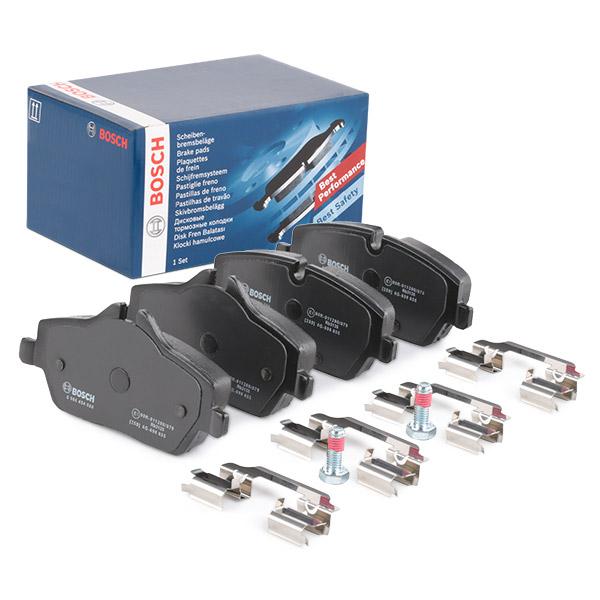 Bosch Brake Pad Kit 0986494588 (0 986 494 588) BP1030 - OE Quality Low-Metallic Disc Pads + Fitting Hardware & Anti-Squeal Shims - BMW 1 Series E81 E87 E82 E88, 2 Series F45 Active Tourer - MINI R55 R56 R57 R58 R59 F54 F55 F56 F57