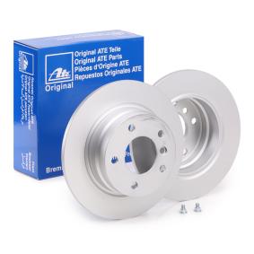 ATE 24.0110-0202.1 Brake Disc / Brake Rotor 280mm x 10mm, Solid Non-Vented, High-Carbon, Anti-Rust Coated – 5-Hole (5-Stud/5-Bolt) – Fits BMW 3 Series, OE-Spec Replacement – Includes Fixing Screws/Bolts