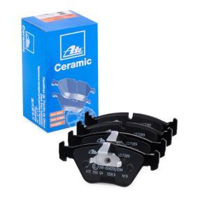 ATE 13.0470-7089.2 Ceramic Brake Pad Set for BMW 5 Series – Low Dust Quiet OEM Replacement Pads – Dustless Disc Brake Pads Kit – OE Fit, Wear Sensor Not Included (Prepared for Wear Indicator) – ATE 13047070892