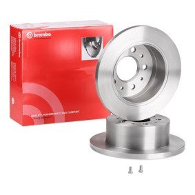Brembo 08.8094.30 Solid Brake Disc 280mm x 16mm 5-Stud (5-Lug) - OE Replacement Brake Rotor with Fixing Bolts/Screws | Genuine OEM 08-8094-30 08809430 | Direct-F