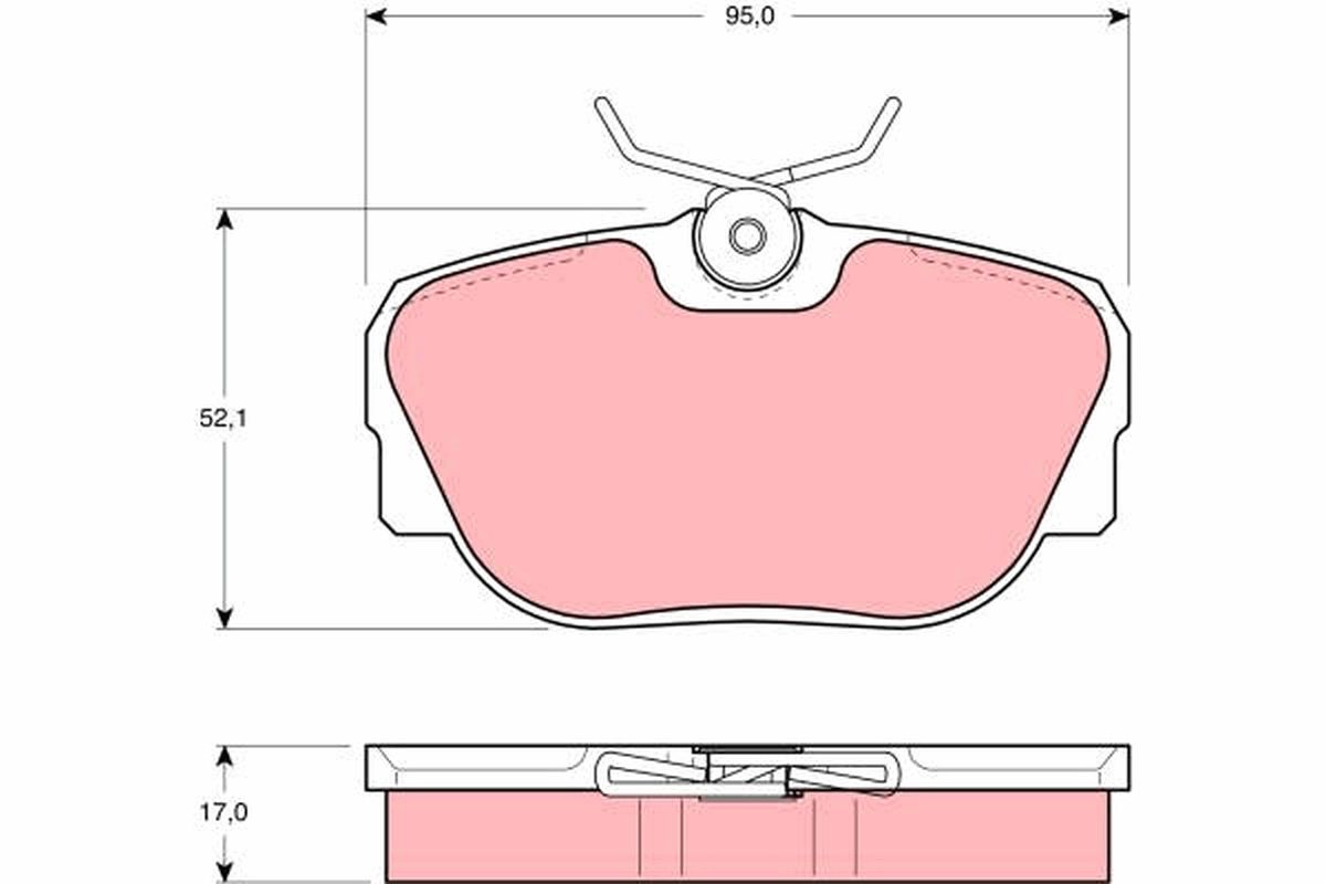 Genuine TRW GDB850 Disc Brake Pad Set (No Wear Sensor/Indicator Slot) - Fits BMW E30 3 Series & Z1, Land Rover Range Rover P38/P38A, Mercedes 190 W201 (190E/190D) - OE Quality Replacement Disc Pads