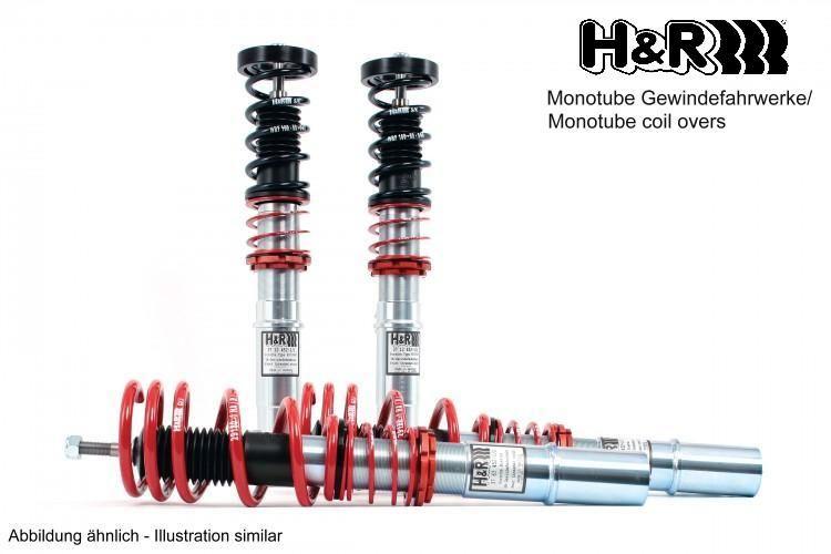 H&R 29177-5 Suspension Kit for BMW 3 Series - Lowering Springs & Monotube Shock Absorbers, Front & Rear Set, TUV Approved, 30-60mm Front / 20-50mm Rear