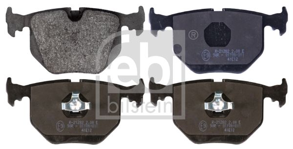 Febi Bilstein 116028 Rear Disc Brake Pads for BMW M5 E34 1988-1997 (3.6/3.8) - Rear Axle Pad Set, Back Brake Pads - BMW 5 Series M5 Replacement Brake Lining Kit, OE Quality