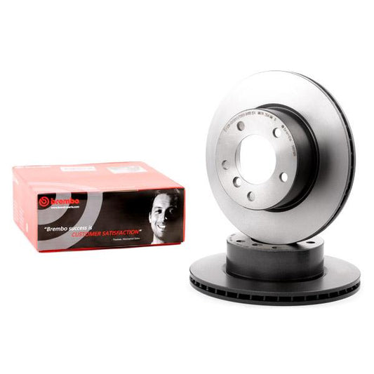 Brembo 09.9750.11 Coated Brake Disc/Rotor for BMW 1 Series, 284x22mm Vented High-Carbon, 5-Bolt | OE Spec Anti-Corrosion Replacement | Includes Bolts/Screws | Single Disc | Also 09975011, 09 9750 11