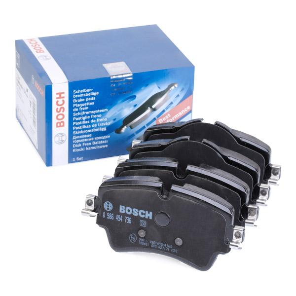 Bosch Brake Pad Set BP1751 0986494736 (0 986 494 736) - OE Spec Low-Metallic Disc Brake Pads, No Wear Sensor - Fits BMW 2 Series F45/F46, X1 F48, X2 F39 & MINI Clubman F54, Hatch F55/F56, Convertible F57, Countryman F60 Cooper S/JCW