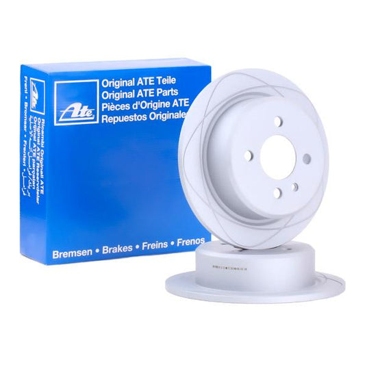 ATE PowerDisc Brake Disc for BMW 3 Series 24.0310-0150.1 - Solid, Coated, 258x10mm, 4-Hole OE Replacement Rotor