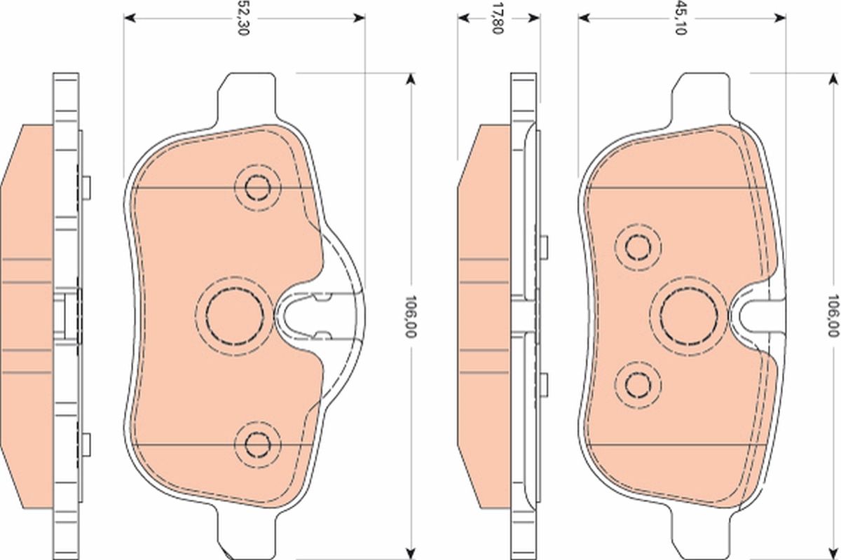 TRW GDB1827 Brake Pads Kit for BMW Z4 E89 2009-2016 - Disc Brake Pad Set Axle Pair | OEM Quality Replacement, Wear Indicator Sensor Ready, With Caliper Screws & Fitting Kit | Fits Z4 20i 23i 28i 30i Roadster