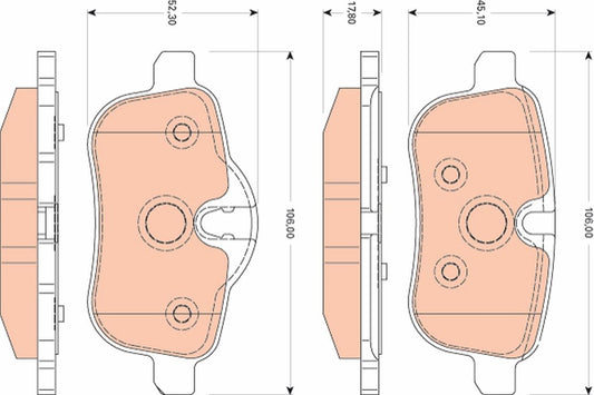 TRW GDB1827 Brake Pads Kit for BMW Z4 E89 2009-2016 - Disc Brake Pad Set Axle Pair | OEM Quality Replacement, Wear Indicator Sensor Ready, With Caliper Screws & Fitting Kit | Fits Z4 20i 23i 28i 30i Roadster