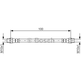 Genuine BOSCH Brake Hose 1 987 481 784 (1987481784) - BMW 5 Series E39 Saloon/Sedan 1995-2004 - 100mm Rubber Flexi Hydraulic Brake Line/Pipe, Caliper Hose, OE-Quality OEM Direct Fit Replacement