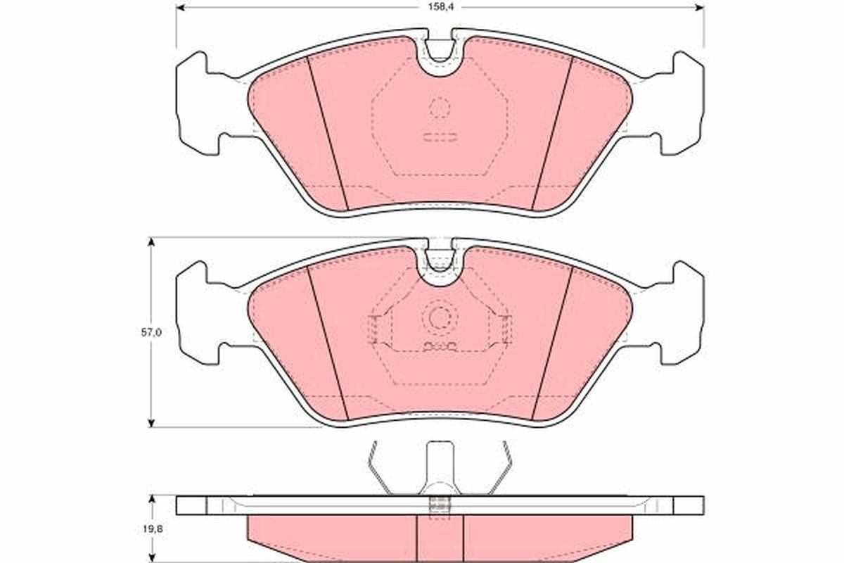 TRW GDB298 (GDB 298) Disc Brake Pads Set/Kit, Wear Sensor Ready, OE/OEM Spec – Fits BMW E28 5 Series, E24 6 Series, E30 M3 S14 – Ferrari 328 & Mondial 3.2 – Porsche 928 – Classic Car Replacement Pads UK