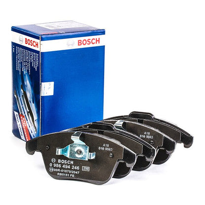 Bosch 0986494246 Brake Pad Set with Anti-Squeak Plate & Piston Clip | Fits Ford Mondeo/Galaxy/S-MAX, Range Rover Evoque, Volvo S60/S80/V60/V70/XC70 | OEM Quality | Bosch 0 986 494 246 BP1118
