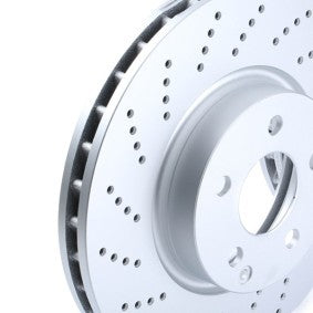 Bosch Front Sport Performance Brake Disc Rotor 322mm x 32mm, Drilled/Perforated, Vented, High-Carbon Anti-Rust Coated, 5-Stud 5-Bolt, OE/OEM Replacement, Includes Fixing Bolts/Screws – Part 0 986 479 408 (0986479408)
