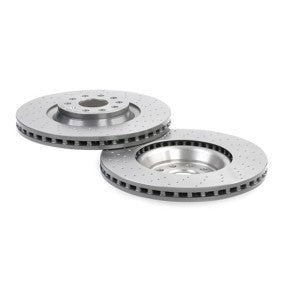 Brembo Xtra 09.C306.1X Cross-Drilled/Perforated Vented/Ventilated High-Carbon Coated Brake Disc Rotor 340mm x 30mm - Anti-Corrosion OE Direct Fit Replacement Performance Upgrade - Includes Mounting Bolts & Screws