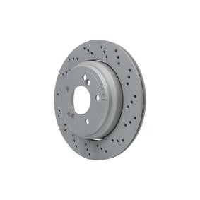ATE 24.0120-0222.2 Brake Disc/Rotor, Cross-Drilled (Perforated) & Vented, Two-Piece High Carbon (HC) Coated Sport Upgrade, 328mm x 20mm, 5-Stud 5-Hole, OE Quality Direct Fit, Includes Bolts/Screws
