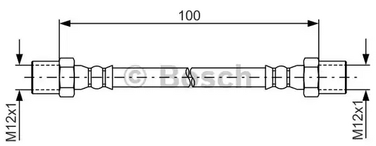 Bosch 1 987 481 785 Brake Hose (1987481785) for BMW 5 Series E39 Saloon 1995-2004, 100mm Flexible Caliper Hose Brake Flexi Line Rubber Hydraulic Brake Line, OE Quality Replacement, Front/Rear Left/Right, MOT Advisory Fix, UK Stock