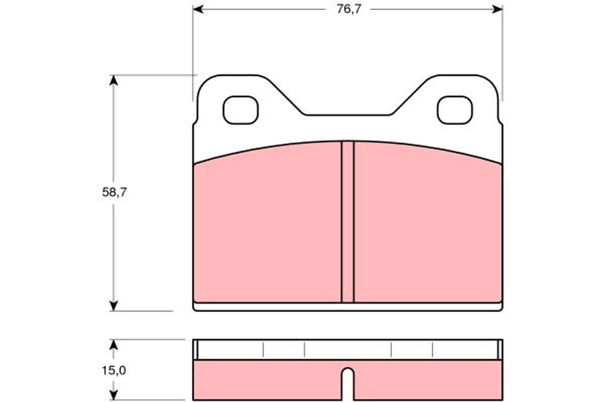 TRW GDB112 Brake Pad Set (No Wear Indicator) â€“ Genuine Disc Pads for Audi 100 C1, BMW 2002/1600/1800, Ferrari Testarossa/512 BB/400i, Volkswagen K70 â€“ Classic Car Replacement â€“ Nforcd UK