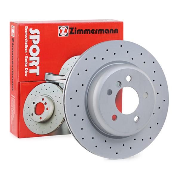 Zimmermann Z-Coat Sport Brake Disc Rotor 150.3484.52 for BMW 5 Series, 330x20mm Vented Cross-Drilled High-Carbon, Anti-Corrosion Coated Performance Upgrade, OE-Quality Replacement