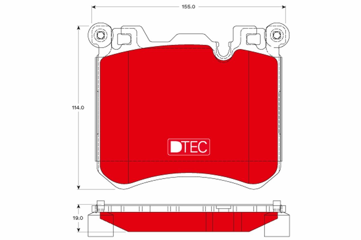 TRW DTEC COTEC GDB1826DTE Brake Pad Set, Wear Indicator Ready - Fits BMW X5 F15, X6 F16, X5 M E70, X6 M E71/E72, and Rolls-Royce Ghost RR4 & Wraith RR5 - Low Dust OE-Quality Disc Brake Pads