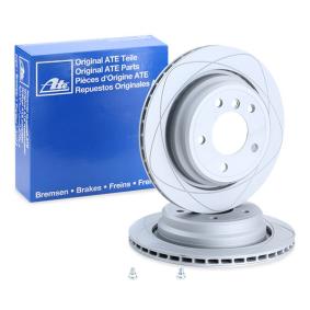 ATE PowerDisc 24.0320-0154.1 Brake Disc Rotor for BMW 5 Series â€“ 298x20mm Vented, Coated High-Carbon, Includes Bolts/Screws