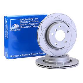 ATE PowerDisc 24.0319-0108.1 Grooved Brake Disc / Rotor 294mm for BMW 3 Series – Vented High‑Carbon Anti‑Rust Coated, 5‑Stud, OE‑Spec Direct Fit, with Bolts/Screws