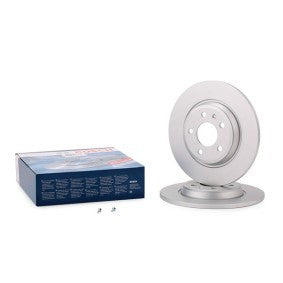 Bosch 0 986 479 382 Brake Disc Rotor, Solid Non‑Vented, Coated Anti‑Corrosion, 299.8mm x 12mm, 5‑Stud/5‑Hole – OEM/Direct‑Fit Replacement with Bolts/Screws – 0986479382