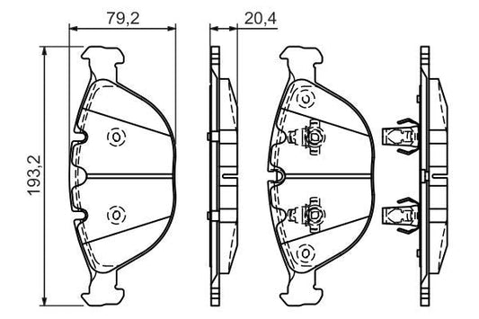 Bosch 0986494217 (0 986 494 217) Brake Pad Set for BMW X5 E53 (2002â€“2006) 4.4i 4.6is 4.8is with Antiâ€‘Squeak Plate & Mounting Manual | BP1153