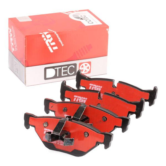 TRW GDB1626DTE DTEC COTEC Brake Pads for BMW 1 Series E81 E82 E87 E88, 3 Series E90 E91 E92 E93, X1 E84 - OE Spec Low Dust Disc Pad Set, Wear Sensor Ready, OEM Quality Replacement
