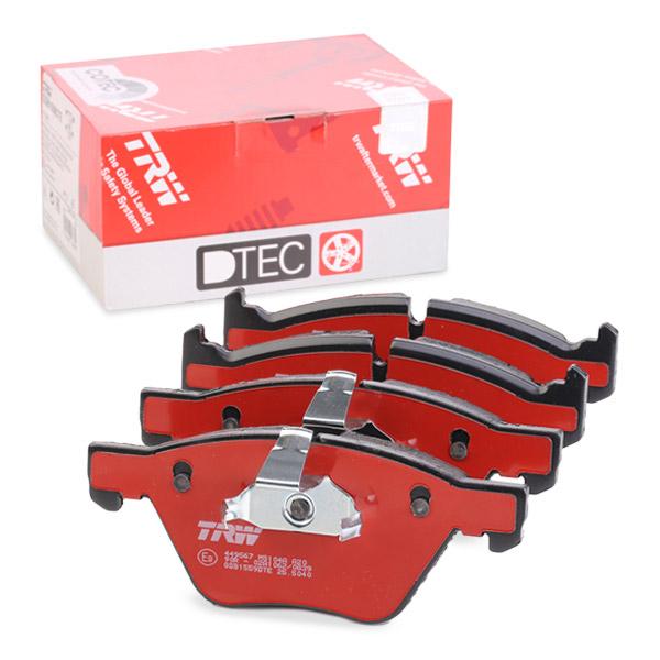 TRW DTEC COTEC Brake Pad Set GDB1559DTE - Low Dust, Fast Bed-In, Wear Sensor Ready - Fits BMW 3 Series E90 E91 E92 E93, 5 Series E60 E61, X1 E84, Z4 E89