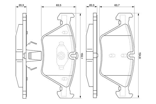 Bosch BP960 Brake Pad Kit 0 986 424 822 (0986424822) - Disc Brake Pads Axle Set for BMW 3 Series E90/E91/E92/E93, 5 Series E60/E61, X1 E84, Z4 E89 - OE Spec Replacement with Fitting Guide