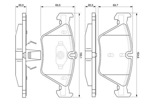 Bosch BP960 Brake Pad Kit 0 986 424 822 (0986424822) - Disc Brake Pads Axle Set for BMW 3 Series E90/E91/E92/E93, 5 Series E60/E61, X1 E84, Z4 E89 - OE Spec Replacement with Fitting Guide
