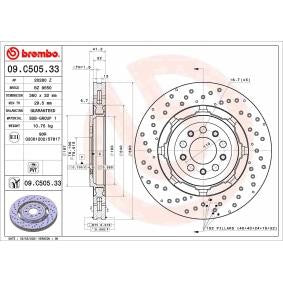 Brembo 09.C505.33 Coated Brake Disc (Rotor) - 360mm x 32mm, Internally Vented, 5-Hole | OE-Quality Performance Replacement