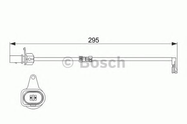 BOSCH 1 987 474 512 (1987474512) Brake Pad Wear Sensor  Genuine Bosch Brake Wear Indicator Cable, 170mm  OEM Replacement Pad Sensor Lead for Brake Warning Light  Front/Rear