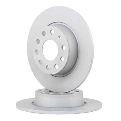 ATE 24.0110-0356.1 Brake Disc / Brake Rotor, Solid Plain Non-Vented, Coated Anti-Rust/Anti-Corrosion, 272mm x 9.7mm, 9-Hole, Includes Fixing Bolts & Screws, OE Quality Direct Fit