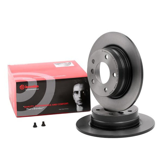 Brembo 08.5366.21 Coated Brake Disc / Rotor 280mm Solid 5-Stud/5-Hole for BMW 3 Series – Genuine OE-Quality Anti-Corrosion Replacement, with Fixing Bolts & Screws – Coated Disc Line UK