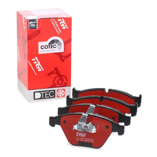 TRW DTEC COTEC GDB1498DTE Disc Brake Pads Axle Set - Wear Sensor/Indicator Ready, Low Dust OE-Quality - Fits BMW 3 Series E90 E91 E92 E93, 5 Series E60 E61, 6 Series E63 E64, 7 Series E65 E66, M3, 1M E82, Z4 E89, X1 E84