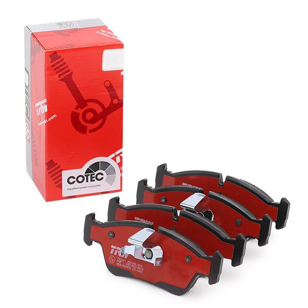 TRW GDB1348DTE Disc Brake Pads Set, DTEC Low Dust COTEC Coated - Wear Sensor Ready OE Replacement - Fits BMW 3 Series E36/E46 (316-328), Z3, Z4 E85, Alpina Roadster S