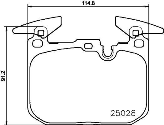 HELLA 8DB 355 021-271 Brake Pad Set for BMW 1/2/3/4 Series F20 F21 F22 F23 F30 F31 F34 F32 F33 F36 (Brembo Calipers) | Wear Sensor Ready, With Counterweights â€“ Fits M135i M140i 320d 330d 340i