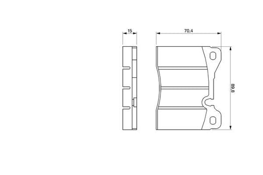 Bosch 0986424050 Brake Pad Set (0 986 424 050) for Classic BMW E12 5 Series, E24 6 Series, E3 & E9 | ATE Calipers | OE-Quality