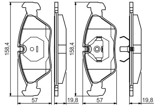 Bosch 0986495162 BP1461 Brake Pad Kit (0 986 495 162) - OE-Quality Disc Pads/Brake Lining Set for Porsche 911 964/993 Turbo/GT2, 944 Turbo/S2, 928, 968; BMW E30 M3, E28 5 Series, E24 628/635; Audi RS2 - Low-Metallic, Fitting Guide