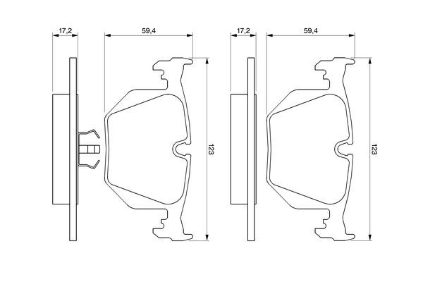 Bosch BP084 Brake Pad Kit 0 986 424 185 (0986424185) - OE-Spec Disc Brake Pads for BMW E31 8 Series 840i 840Ci 850Ci 850CSi & BMW M5 E34 3.8 - Fits ATE Calipers/Callipers - Direct Replacement