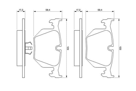 Bosch BP084 Brake Pad Kit 0 986 424 185 (0986424185) - OE-Spec Disc Brake Pads for BMW E31 8 Series 840i 840Ci 850Ci 850CSi & BMW M5 E34 3.8 - Fits ATE Calipers/Callipers - Direct Replacement