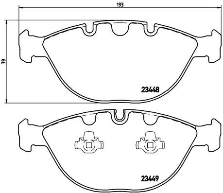 Brembo Brake Pads Set P-06-028 (P06028, P 06 028) for BMW X5 E53 V8 4.4i 4.6is 4.8is 2002–2006 – Disc Pad Kit, Wear Sensor Ready – Teves/ATE Calipers – OE-Spec Replacement
