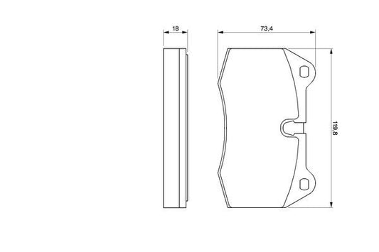 Bosch 0 986 424 209 (0986424209) Front Disc Brake Pad Set w/ Wear Sensor & Fitting Guide – Fits BMW 7 Series E38 & 8 Series E31 Brembo Calipers | BP094 | OE-Quality Low-Metallic | 840i 840Ci 850Ci 728i 730i 730d 735i