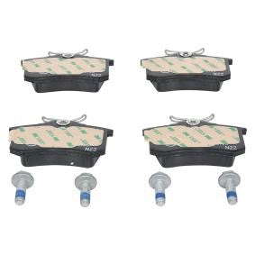 ATE Ceramic Disc Brake Pad Set 13.0470-2820.2 (13047028202) - Low Dust, Quiet Street Performance - For TRW Lucas Sliding Calipers - With Caliper Bolts, No Wear Sensor - OEM Quality Clean Wheels - 52.9 x 87.6 x 17.2 mm